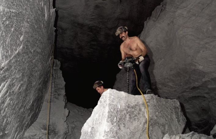 Kłodawa - górnicy przy pracy, fot. A. Grzybowsk